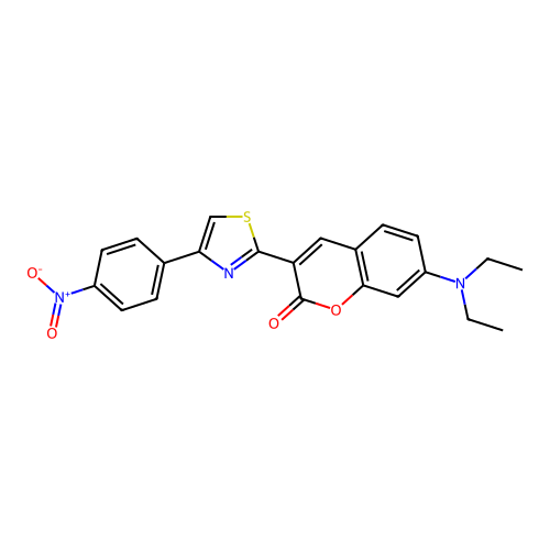 7-(diethylamino)-3-[4-(4-nitrophenyl)-1,3-thiazol-2-yl]-2H-chromen-2-one structure