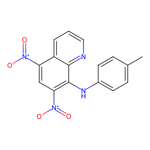 N-(4-methylphenyl)-5,7-dinitroquinolin-8-amine structure