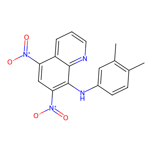 N-(3,4-dimethylphenyl)-5,7-dinitroquinolin-8-amine structure