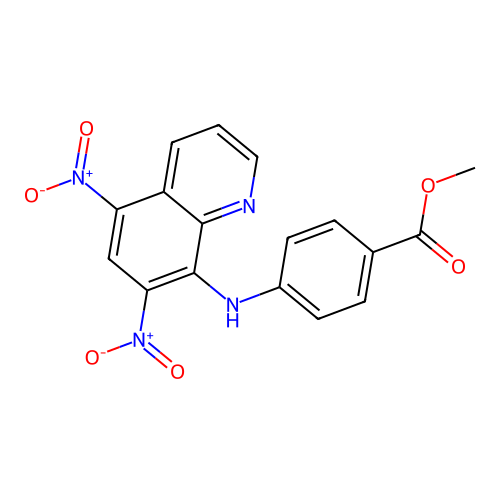 Methyl 4-[(5,7-dinitroquinolin-8-yl)amino]benzoate structure
