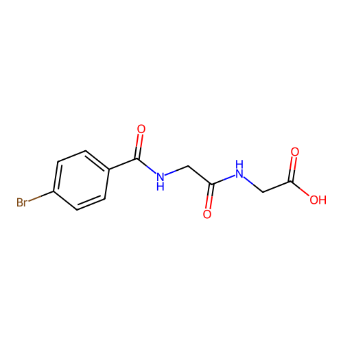 [2-(4-Bromo-benzoylamino)-acetylamino]-acetic acid structure