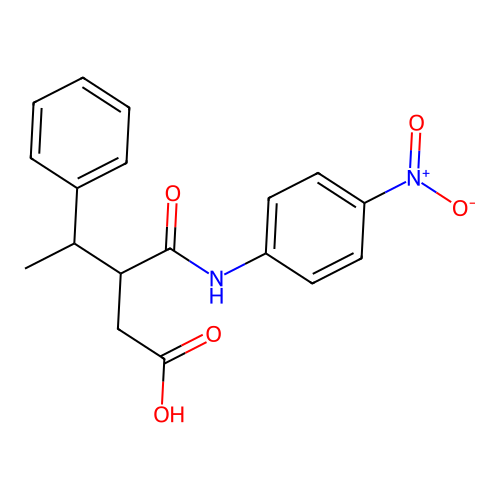 3-({4-Nitroanilino}carbonyl)-4-phenylpentanoic acid structure