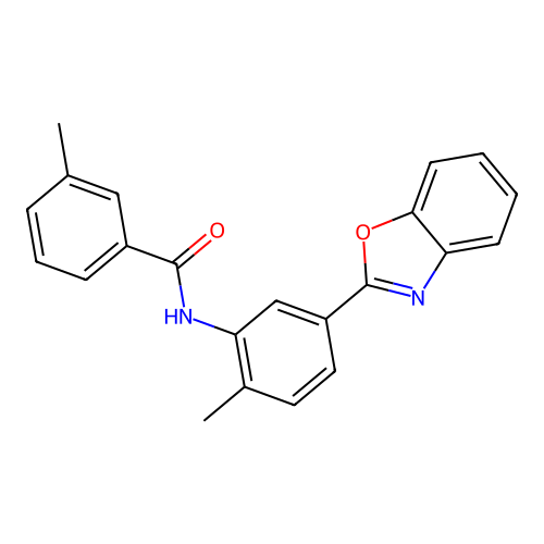 N-[5-(1,3-benzoxazol-2-yl)-2-methylphenyl]-3-methylbenzamide structure