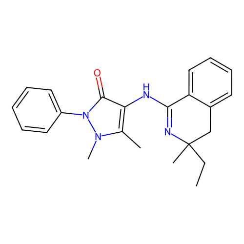 (Z)-4-((3-ethyl-3-methyl-3,4-dihydroisoquinolin-1(2H)-ylidene)amino)-1,5-dimethyl-2-phenyl-1H-pyrazol-3(2H)-one structure