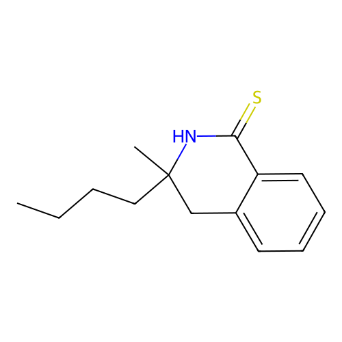 3-Butyl-3-methyl-2,4-dihydroisoquinoline-1-thione structure