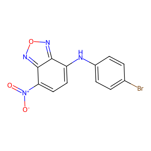 N-(4-bromophenyl)-7-nitro-2,1,3-benzoxadiazol-4-amine structure