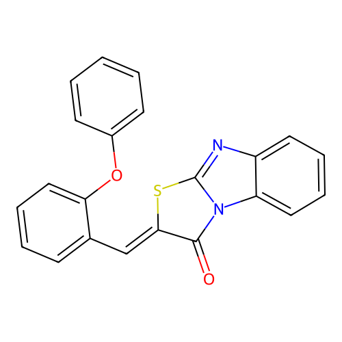 (2Z)-2-(2-phenoxybenzylidene)[1,3]thiazolo[3,2-a]benzimidazol-3(2H)-one structure