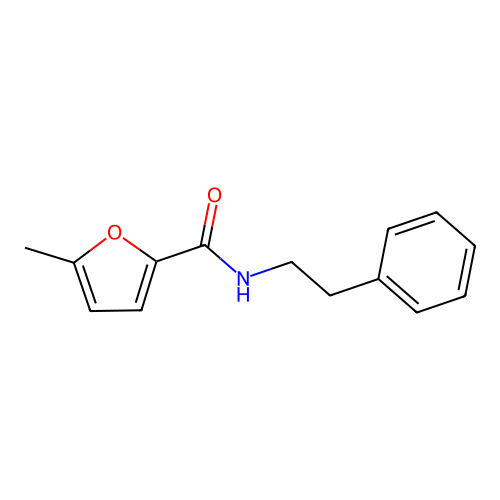 5-methyl-N-phenethylfuran-2-carboxamide structure