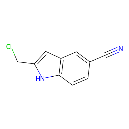 2-(chloromethyl)-1H-indole-5-carbonitrile structure