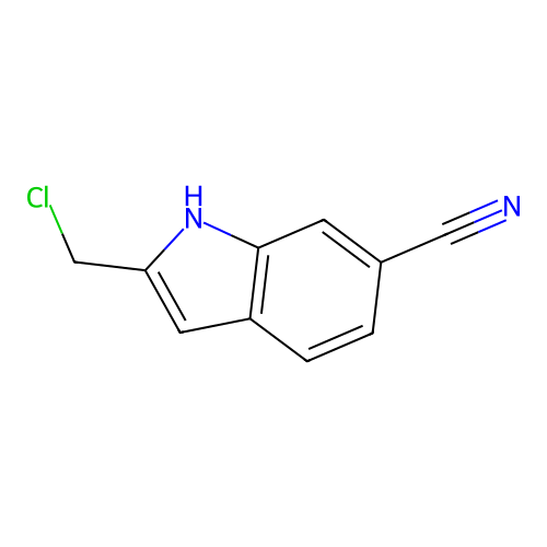 2-(chloromethyl)-1H-indole-6-carbonitrile structure