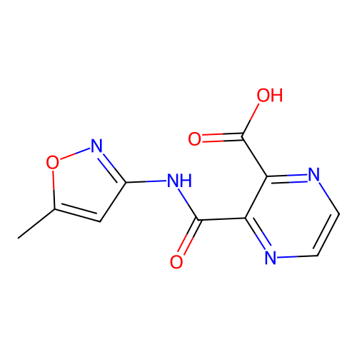 3-[(5-methyl-1,2-oxazol-3-yl)carbamoyl]pyrazine-2-carboxylic Acid structure
