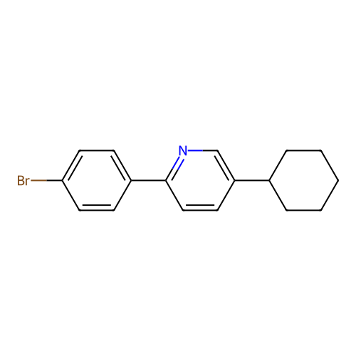 2-(4-Bromophenyl)-5-cyclohexylpyridine structure