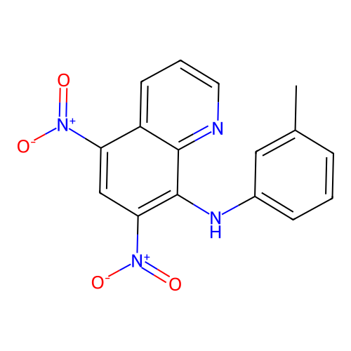 N-(3-methylphenyl)-5,7-dinitroquinolin-8-amine structure