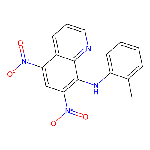 N-(2-methylphenyl)-5,7-dinitroquinolin-8-amine structure