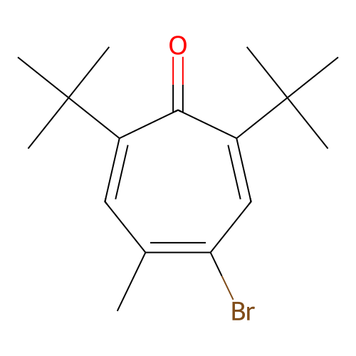 4-Bromo-2,7-di-tert-butyl-5-methylcyclohepta-2,4,6-trien-1-one structure
