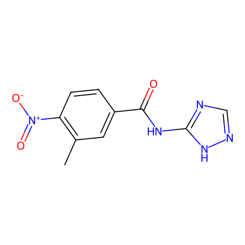 3-methyl-4-nitro-N-(1H-1,2,4-triazol-5-yl)benzamide structure