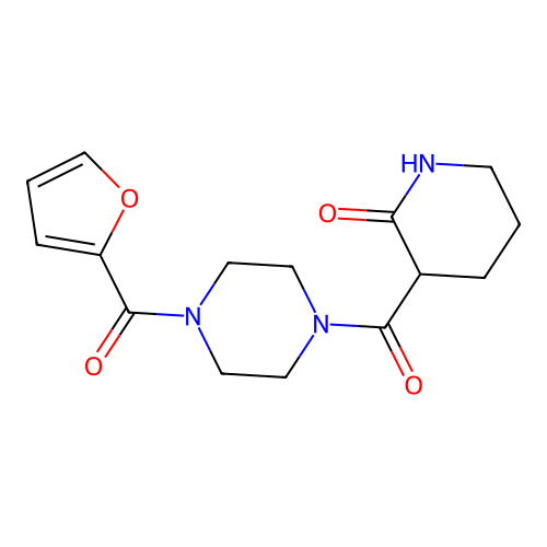 3-[4-(Furan-2-carbonyl)piperazine-1-carbonyl]piperidin-2-one structure