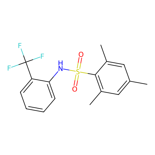 2,4,6-trimethyl-N-[2-(trifluoromethyl)phenyl]benzenesulfonamide structure