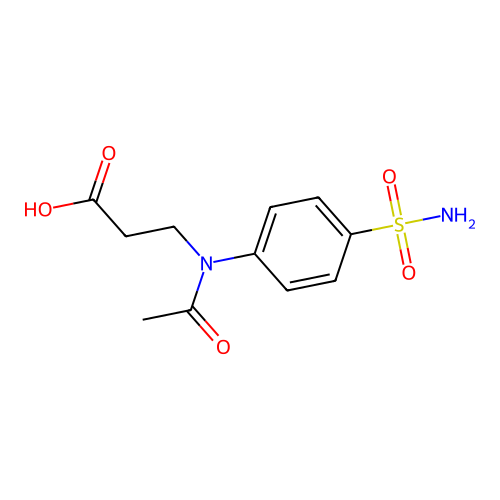 3-[N-Acetyl-4-aminosulfonylanilino]propionic acid structure