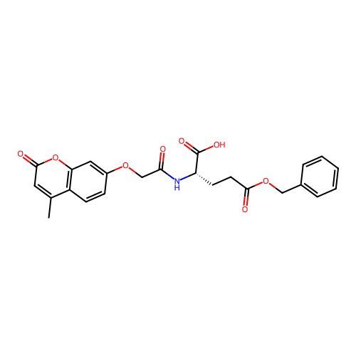(S)-5-(benzyloxy)-2-(2-((4-methyl-2-oxo-2H-chromen-7-yl)oxy)acetamido)-5-oxopentanoic acid structure