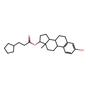 雌二醇环戊丙酸酯 structure
