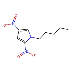 1H-Pyrrole, 2,4-dinitro-1-pentyl- structure