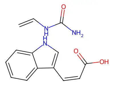 ethenylurea;(Z)-3-(1H-indol-3-yl)prop-2-enoic acid structure
