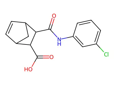 3-[(3-Chlorophenyl)carbamoyl]bicyclo[2.2.1]hept-5-ene-2-carboxylic acid structure