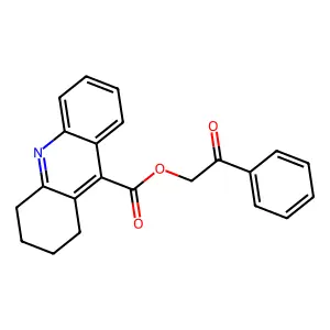 2-Oxo-2-phenylethyl 1,2,3,4-tetrahydroacridine-9-carboxylate structure