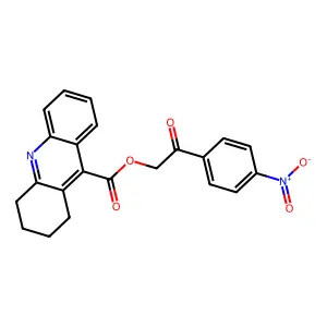 2-(4-Nitrophenyl)-2-oxoethyl 1,2,3,4-tetrahydroacridine-9-carboxylate structure