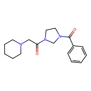 1-(3-Benzoylimidazolidin-1-yl)-2-piperidin-1-ylethanone structure