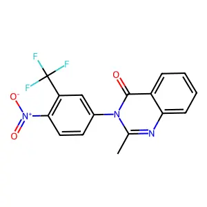 2-Methyl-3-(4-nitro-3-(trifluoromethyl)phenyl)quinazolin-4(3H)-one structure