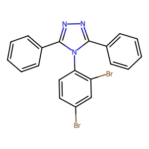 4-(2,4-Dibromophenyl)-3,5-diphenyl-1,2,4-triazole structure