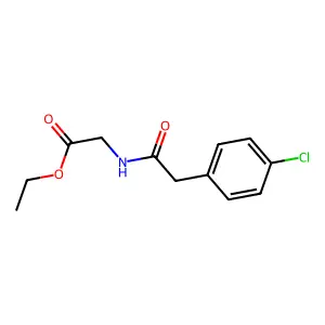 Ethyl 2-[2-(4-chlorophenyl)acetamido]acetate structure