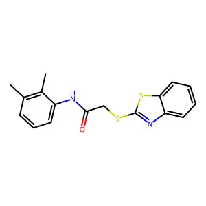2-(1,3-benzothiazol-2-ylsulfanyl)-N-(2,3-dimethylphenyl)acetamide structure