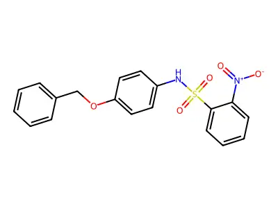 2-nitro-N-(4-phenylmethoxyphenyl)benzenesulfonamide structure