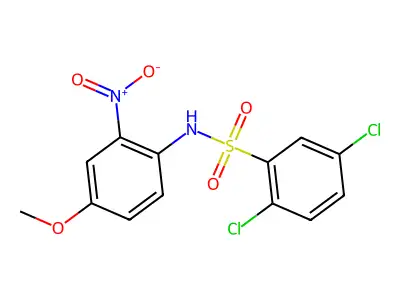 2,5-dichloro-N-(4-methoxy-2-nitrophenyl)benzenesulfonamide structure