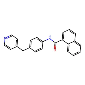 N-[4-(pyridin-4-ylmethyl)phenyl]naphthalene-1-carboxamide structure