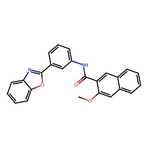 N-[3-(1,3-benzoxazol-2-yl)phenyl]-3-methoxynaphthalene-2-carboxamide structure