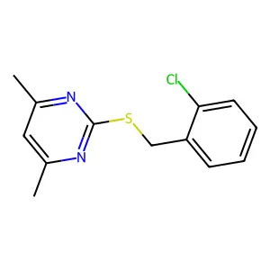 2-[(2-Chlorophenyl)methylsulfanyl]-4,6-dimethylpyrimidine structure