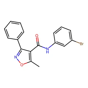 N-(3-bromophenyl)-5-methyl-3-phenyl-1,2-oxazole-4-carboxamide structure