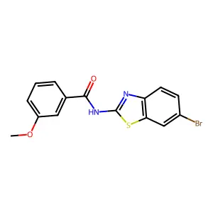 N-(6-bromo-1,3-benzothiazol-2-yl)-3-methoxybenzamide structure