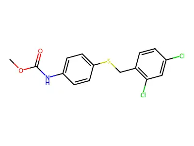Methyl (4-((2,4-dichlorobenzyl)thio)phenyl)carbamate structure