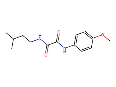 N1-isopentyl-N2-(4-methoxyphenyl)oxalamide structure
