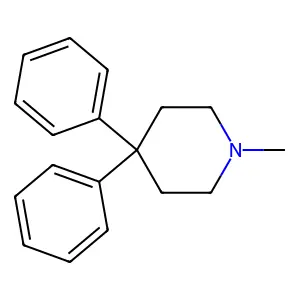 1-Methyl-4,4-diphenylpiperidine structure