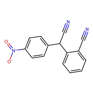 2-[Cyano-(4-nitrophenyl)methyl]benzonitrile structure
