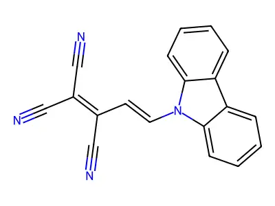 1,3-Butadiene-1,1,2-tricarbonitrile, 4-(9H-carbazol-9-yl)- structure