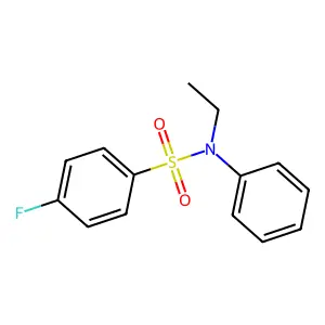 N-ethyl-4-fluoro-N-phenylbenzenesulfonamide structure