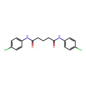 N,N'-bis(4-chlorophenyl)pentanediamide structure