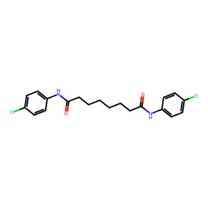 N,N'-bis(4-chlorophenyl)octanediamide structure